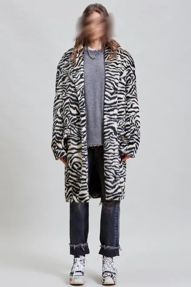 R13 Jackets and Coats Women Teddy Bear Coat 8211 Zebra
