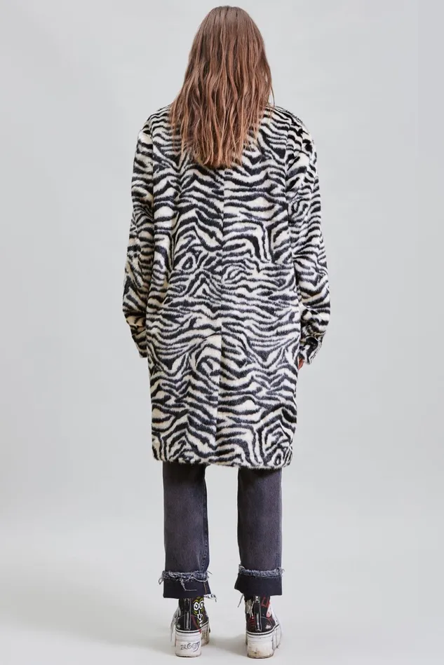 R13 Jackets and Coats Women Teddy Bear Coat 8211 Zebra