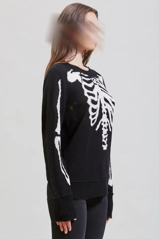 R13 Sweaters Women Skeleton Distressed Cashmere Sweater