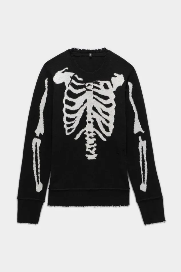 R13 Sweaters Women Skeleton Distressed Cashmere Sweater