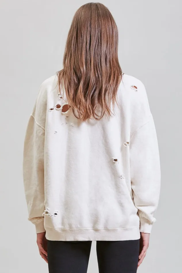 R13 Sweatshirts Women Fts Oversized Crewneck 8211 Ecru