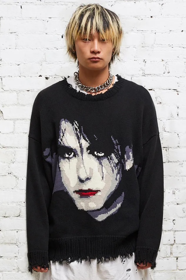R13 Tops And Knitwear Men Robert Smith Oversized Sweater 8211 Black