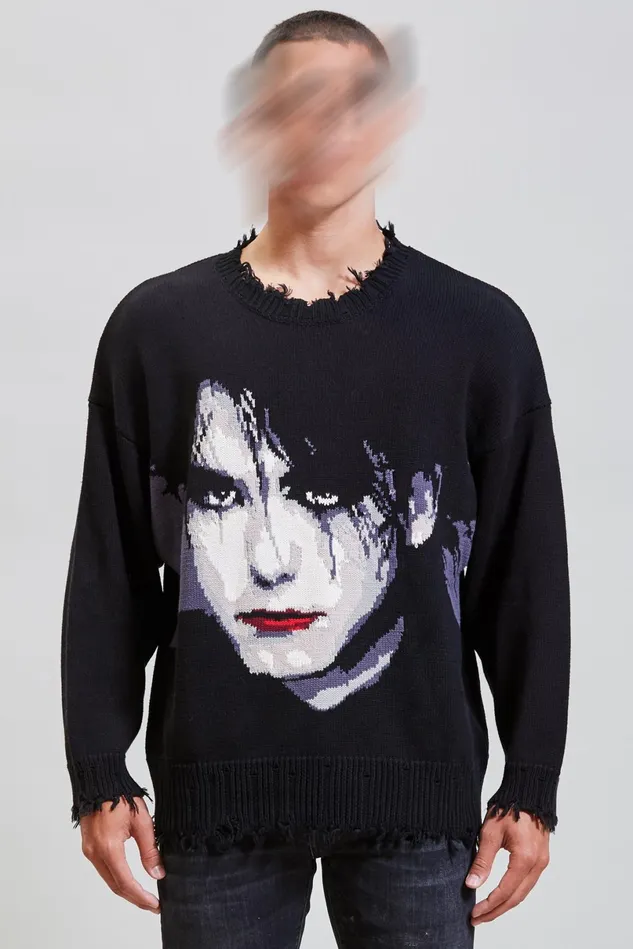 R13 Tops And Knitwear Men Robert Smith Oversized Sweater 8211 Black