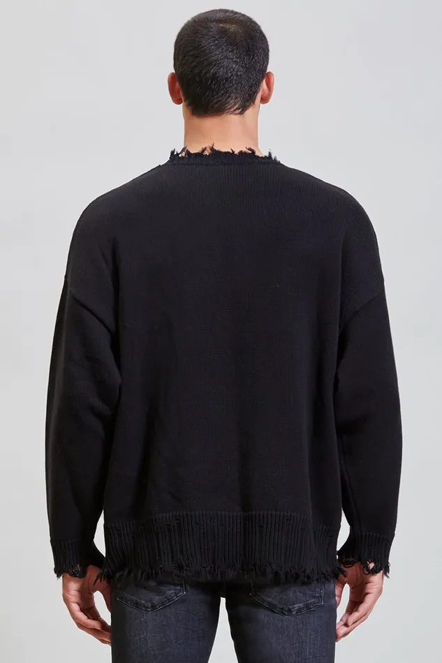 R13 Tops And Knitwear Men Robert Smith Oversized Sweater 8211 Black