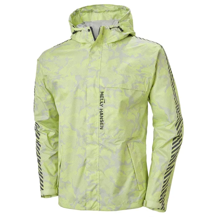Rain Jackets Men Helly Hansen VECTOR PACKABLE RAIN JACKET 379 Sunny Lime