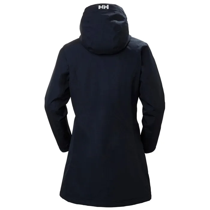 Rain Jackets Women Helly Hansen W LONG BELFAST WINTER JACKET 597 Navy