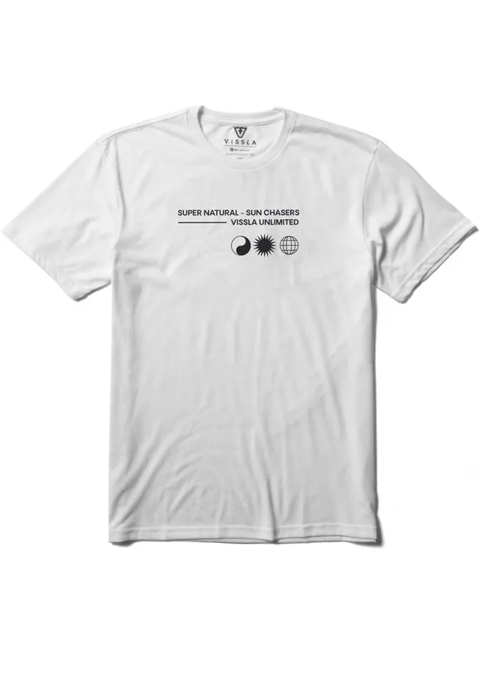 Recline Comp Lite Eco Performance Tee White Men Vissla Tees