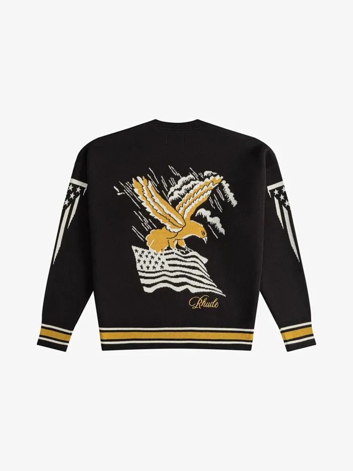 RHUDE EAGLE SOUVENIR KNIT CREWNECK Men Rhude Luxe Knitwear