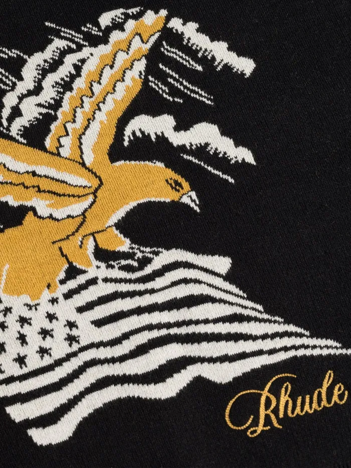 RHUDE EAGLE SOUVENIR KNIT CREWNECK Men Rhude Luxe Knitwear