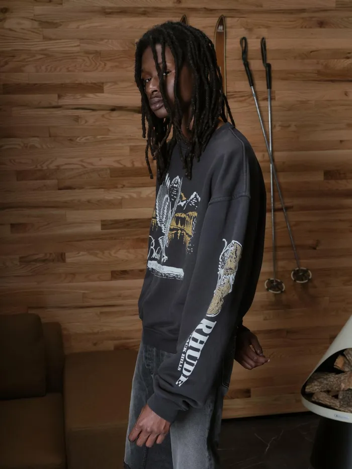 RHUDE PENNANT FLAG CREWNECK Men Rhude Sweatshirts