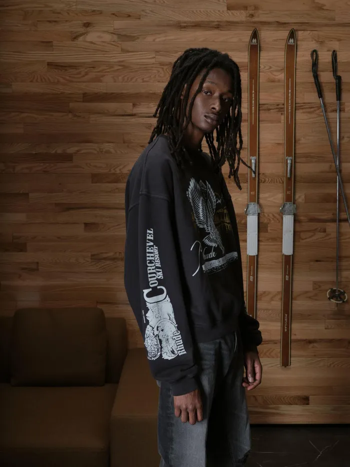 RHUDE PENNANT FLAG CREWNECK Men Rhude Sweatshirts