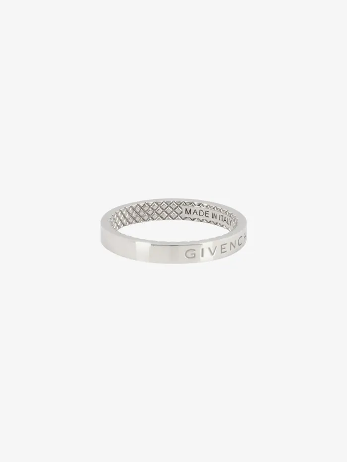 Ring In Metal Silvery Men Givenchy Jewelry