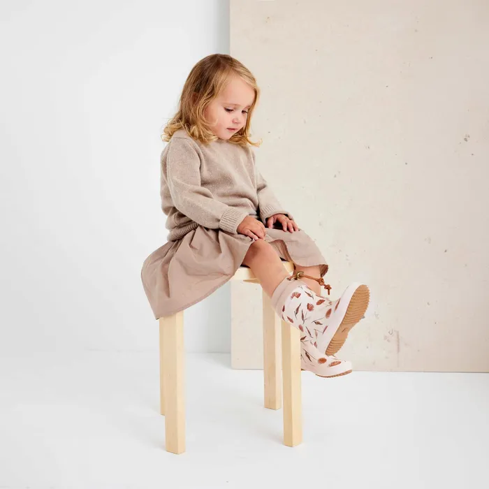 Rubber boots bisgaardshoes KIDS thermo delicate flowers Rose