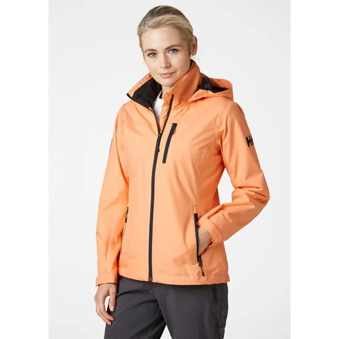 Sailing Jackets Women Helly Hansen W CREW HOODED MIDLAYER JACKET 071 Melon