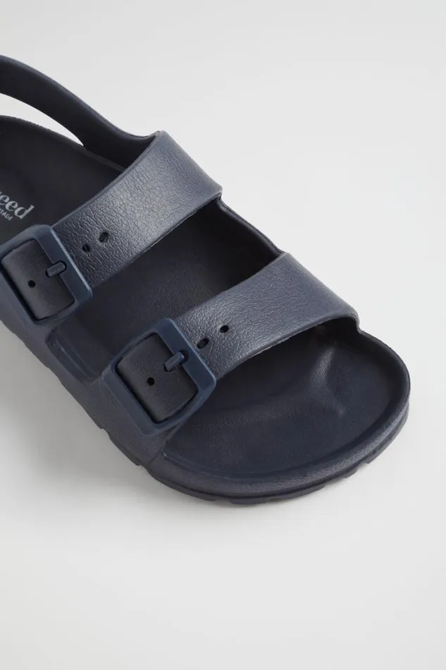 Sandals and Slides Boy Seed Heritage Rubber Buckle Slide Navy