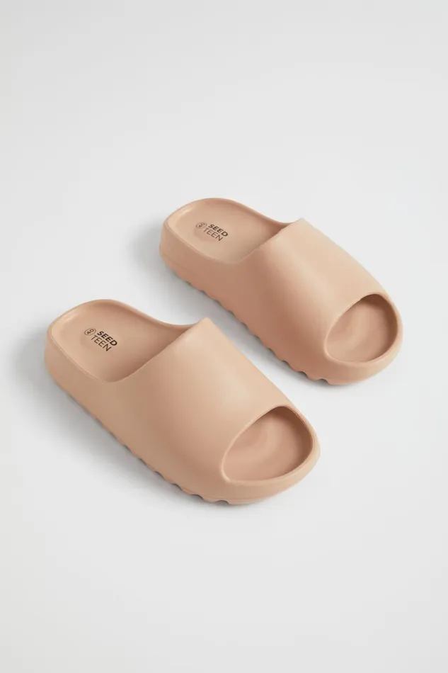 Sandals and Slides Teen Girl Seed Heritage Rubber Moulded Slide Latte