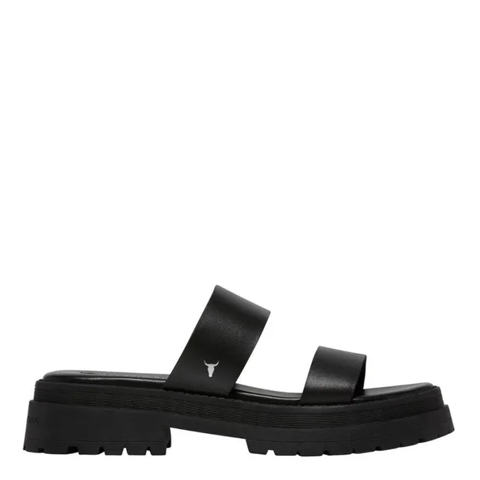 Sandals Women Windsor Smith LASER BLACK LEATHER SANDALS