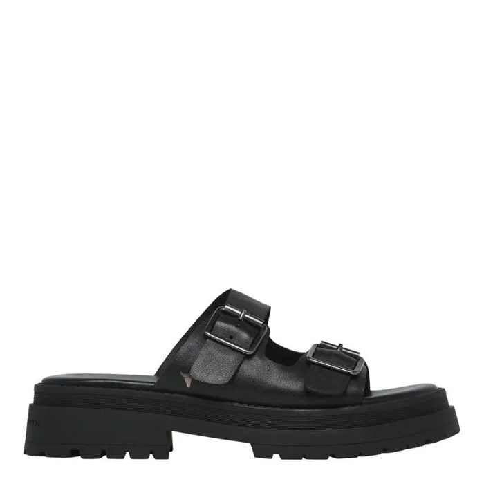 Sandals Women Windsor Smith LULLABY BLACK LEATHER SANDALS