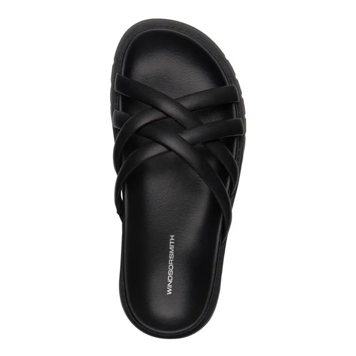 Sandals Women Windsor Smith MISSING BLACK LEATHER SANDALS Sandals Women Windsor Smith MISSING BLACK LEATHER SANDALS