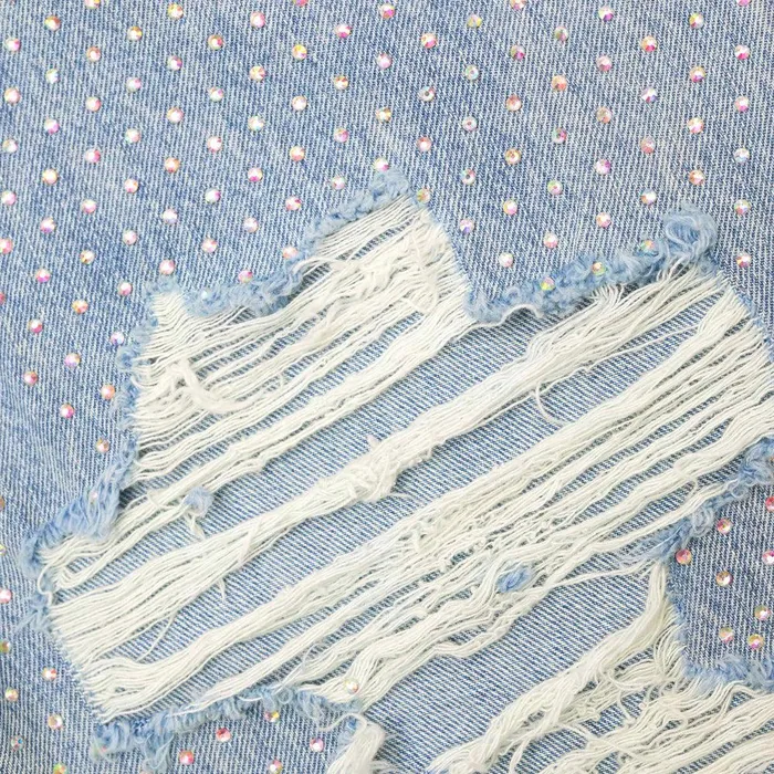 Self Portrait Denim Rhinestone Ombre Distressed Jeans 8211 Women