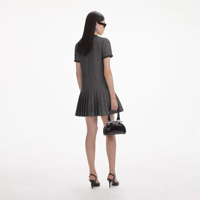Self Portrait Dresses Metallic Boucle Mini Dress 8211 Women