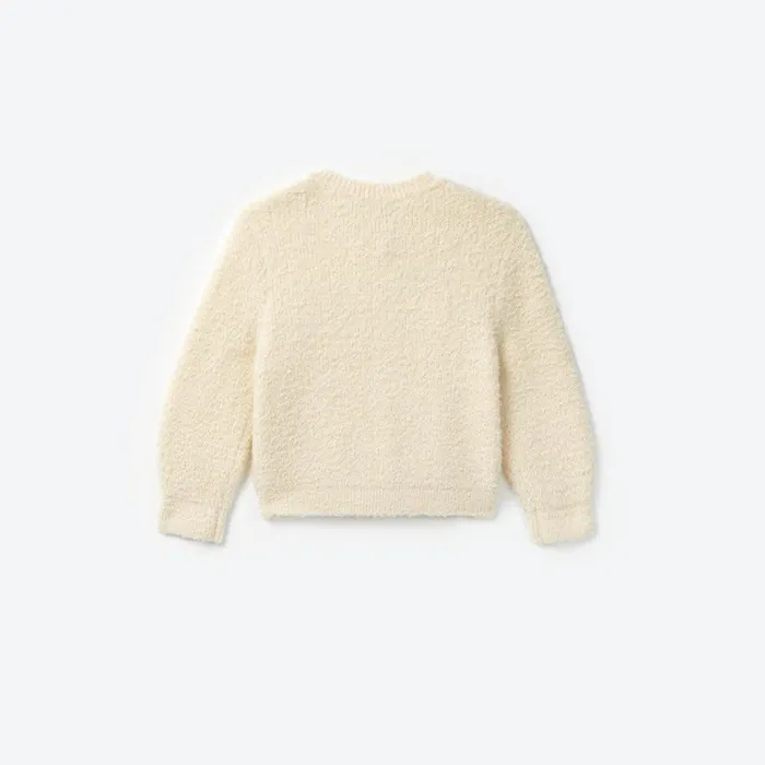 Self Portrait Knitwear Cream Soft Knit Cardigan 8211 Kids
