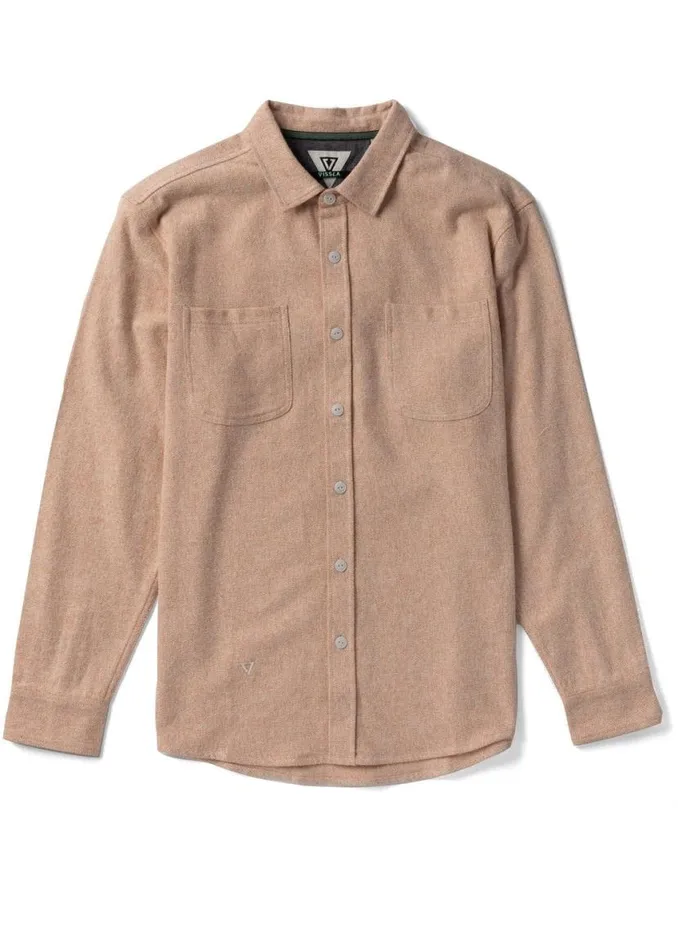 Shaper Eco Ls Flannel Guava Men Vissla Shirts and Flannels