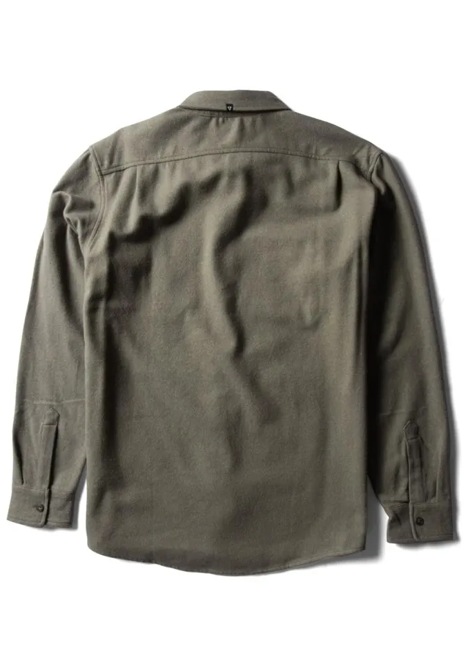 Shaper Eco Ls Flannel Vintage Green Men Vissla Shirts and Flannels