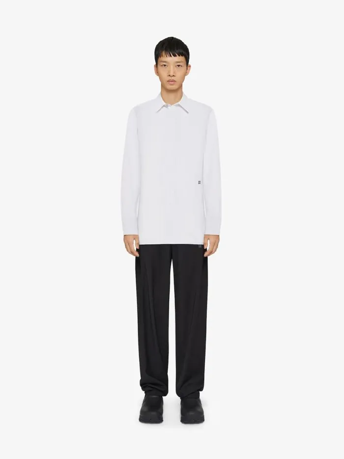 Shirt In Poplin Whiteblack Men Givenchy Shirts