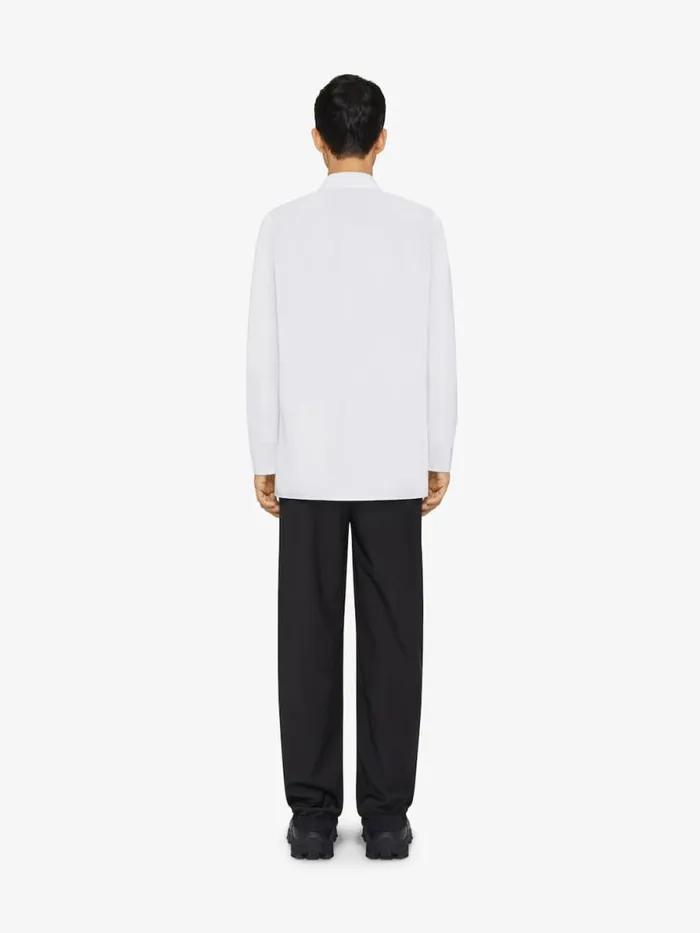 Shirt In Poplin Whiteblack Men Givenchy Shirts