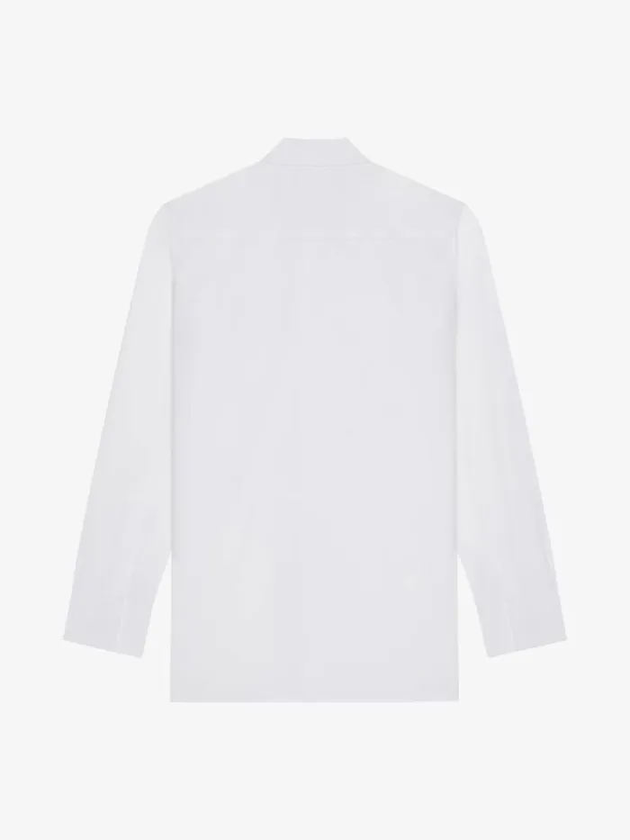 Shirt In Poplin Whiteblack Men Givenchy Shirts
