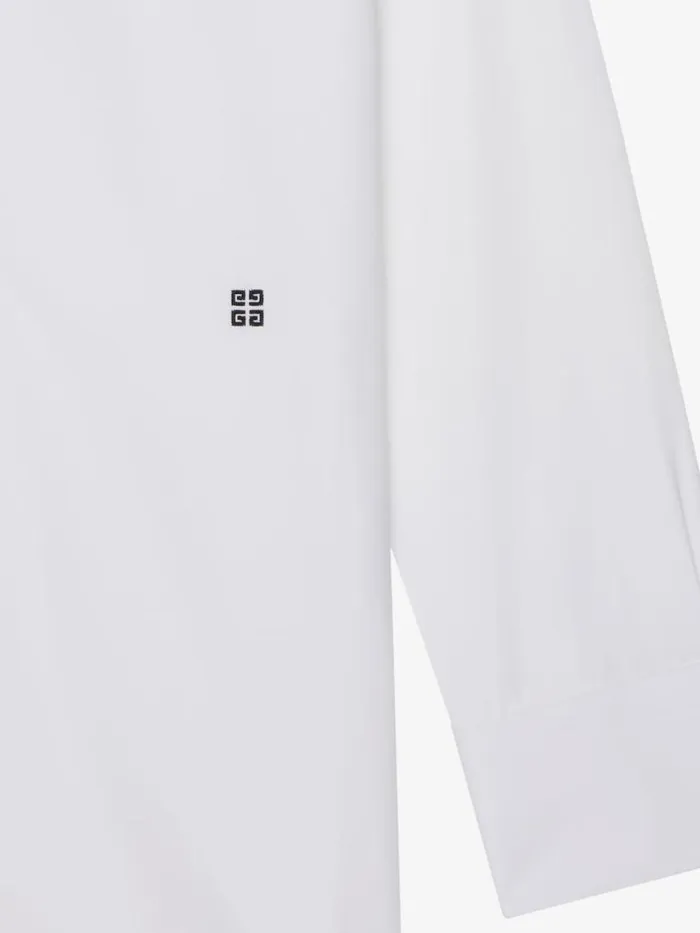 Shirt In Poplin Whiteblack Men Givenchy Shirts