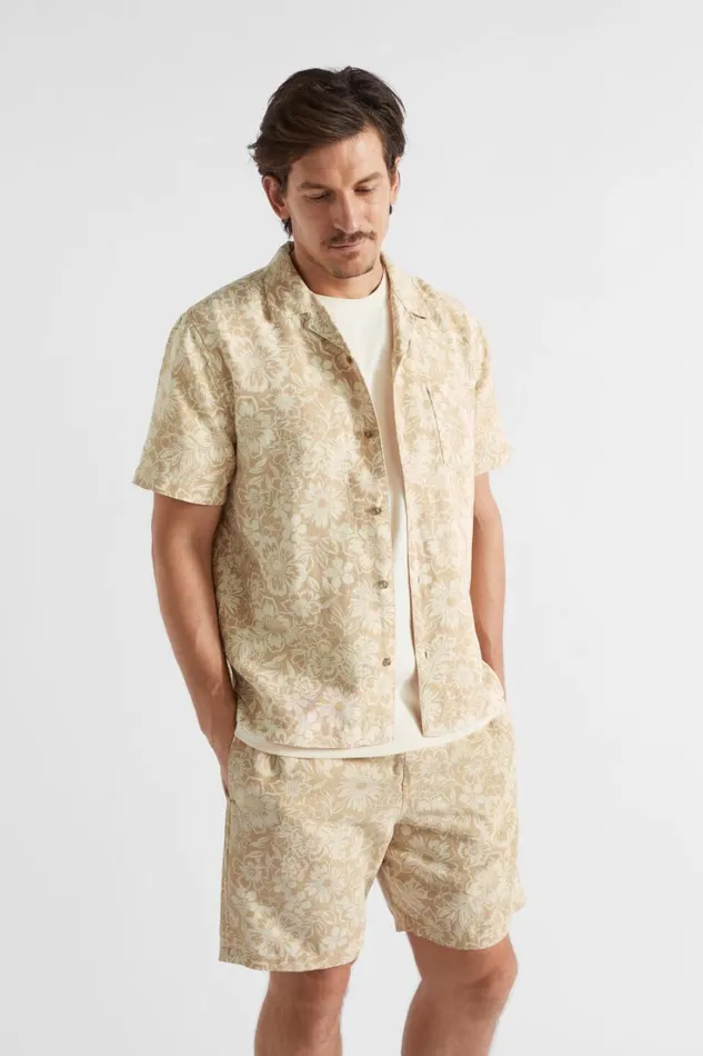 Shirts Man Seed Heritage Resort Shirt Sand Floral