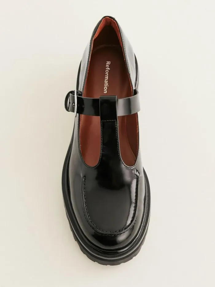 Shoes The Reformation Abalonia Chunky Maryjane Black