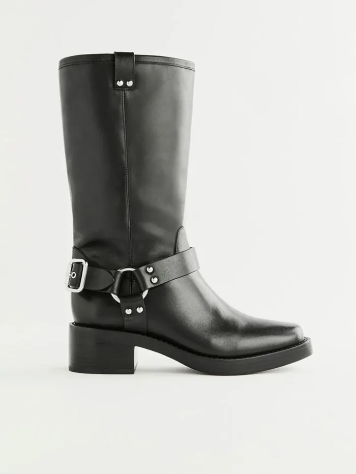 Shoes The Reformation Francesca Moto Boot Black
