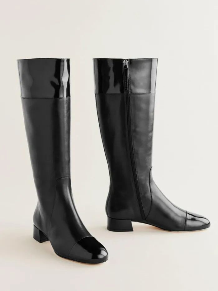 Shoes The Reformation Graham Knee High Boot Black Leather