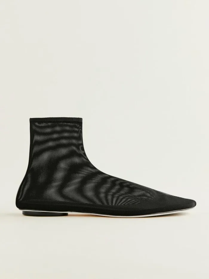 Shoes The Reformation Payton Stretch Bootie Black Stretch Mesh