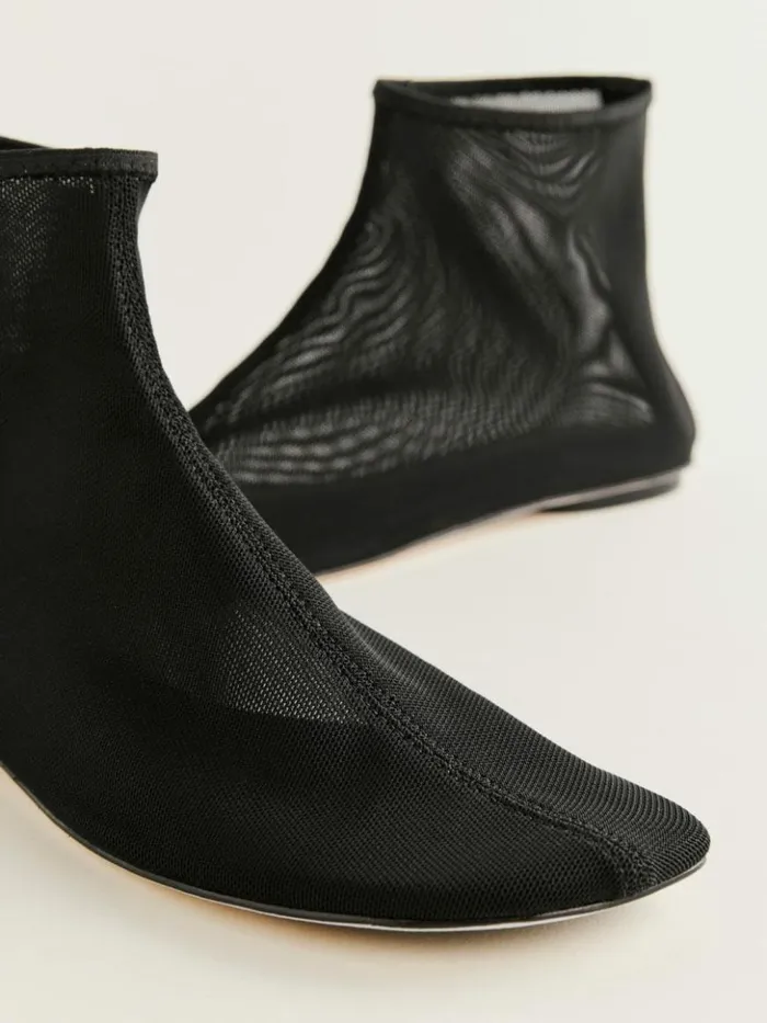 Shoes The Reformation Payton Stretch Bootie Black Stretch Mesh