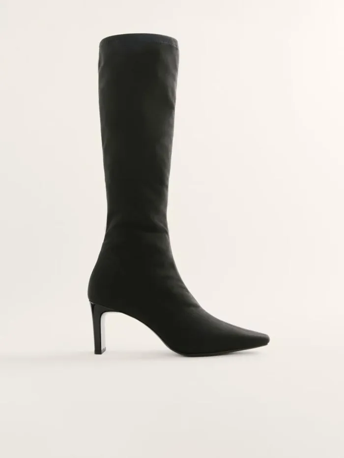 Shoes The Reformation Rosa Stretch Knee Boot Black