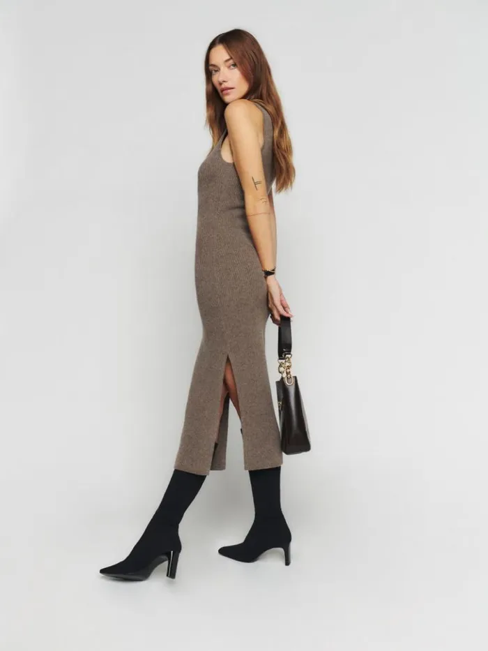 Shoes The Reformation Rosa Stretch Knee Boot Black
