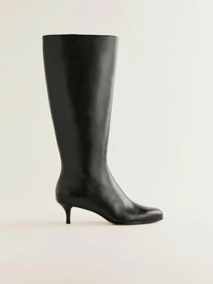 Shoes The Reformation Xandra Knee Boot Black Leather