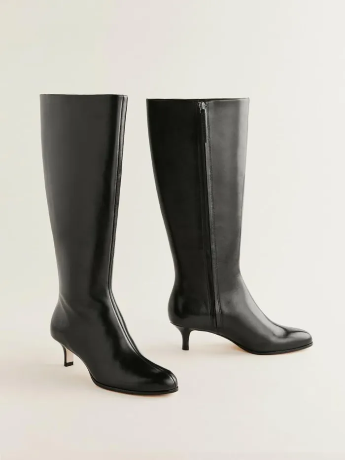 Shoes The Reformation Xandra Knee Boot Black Leather