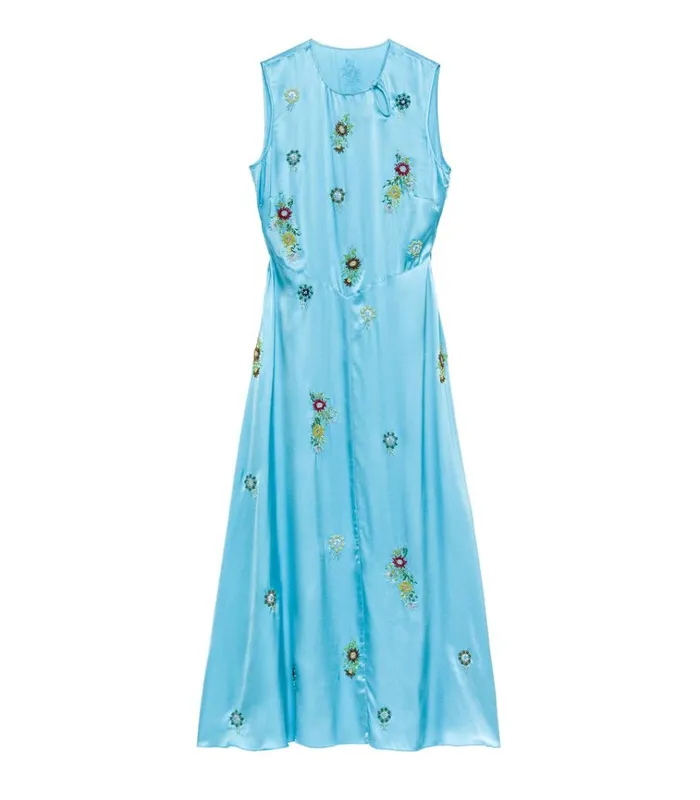 Shop AMARI DRESS Blue Topaz DEN Dresses