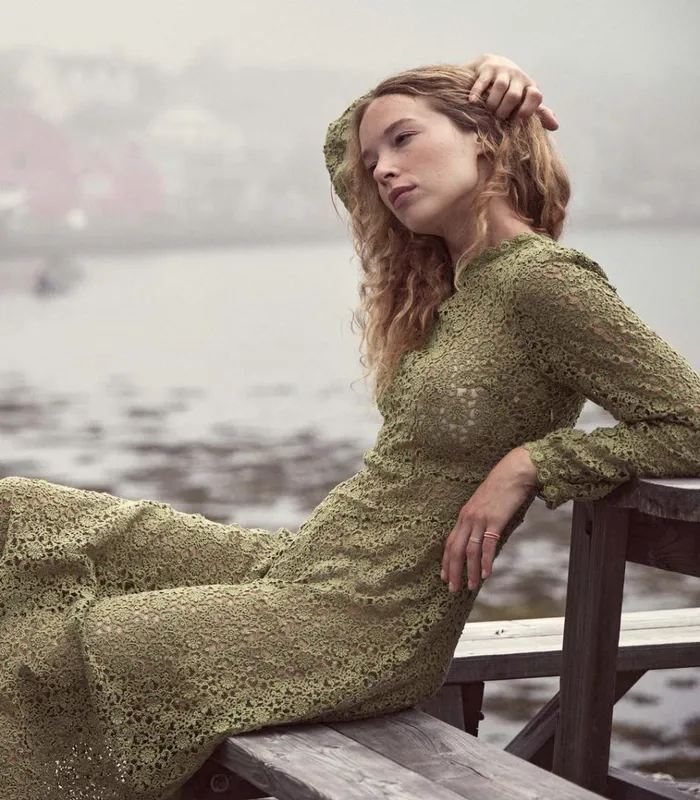 Shop ANGELIQUE DRESS Poire Verte DEN Dresses