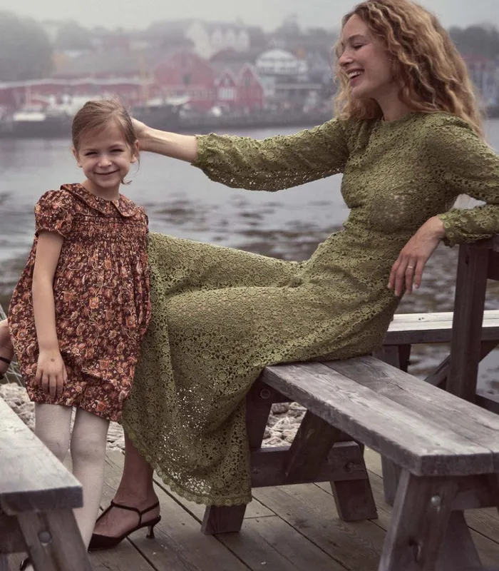 Shop ANGELIQUE DRESS Poire Verte DEN Dresses