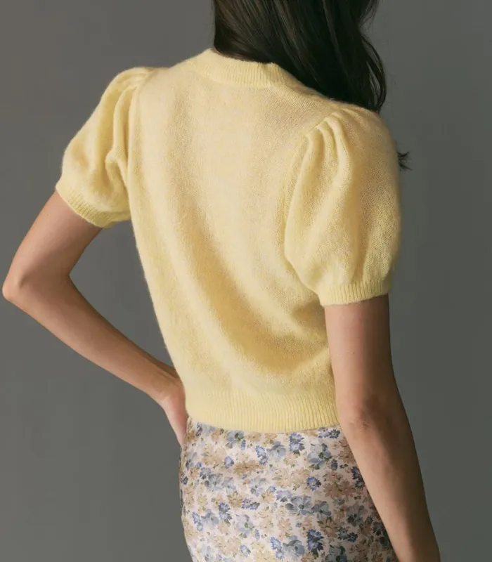 Shop ANISA CARDIGAN Dandelion DEN Knitwear