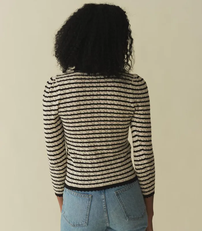 Shop CHANDEL CARDIGAN Allaire Stripe DEN Knitwear