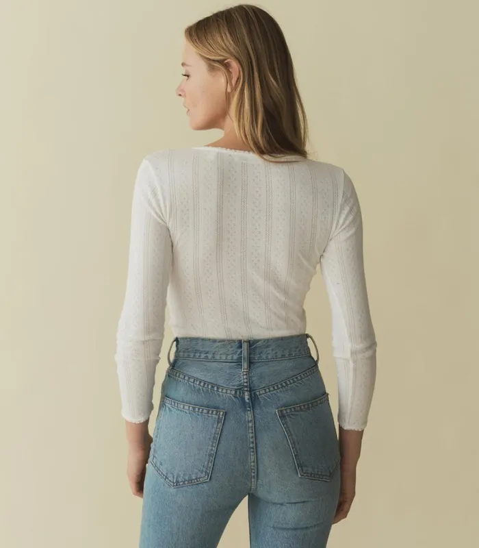 Shop CILLA TEE Salt Quelle Jolie Pointelle DEN Tees