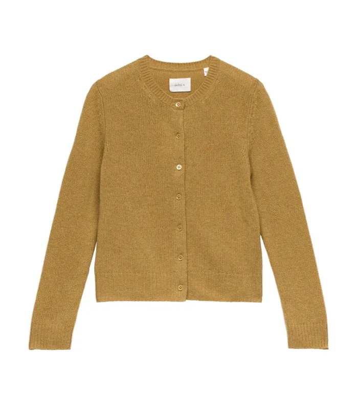 Shop DANAE CARDIGAN Teak DEN Knitwear
