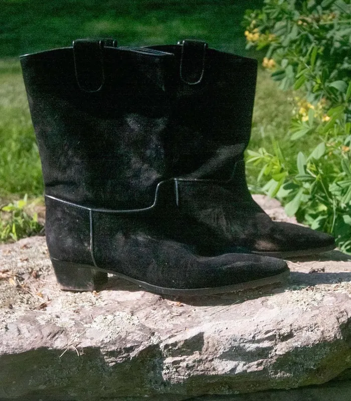 Shop DEMI RIVIERA BOOT Black Suede DEN Footwear